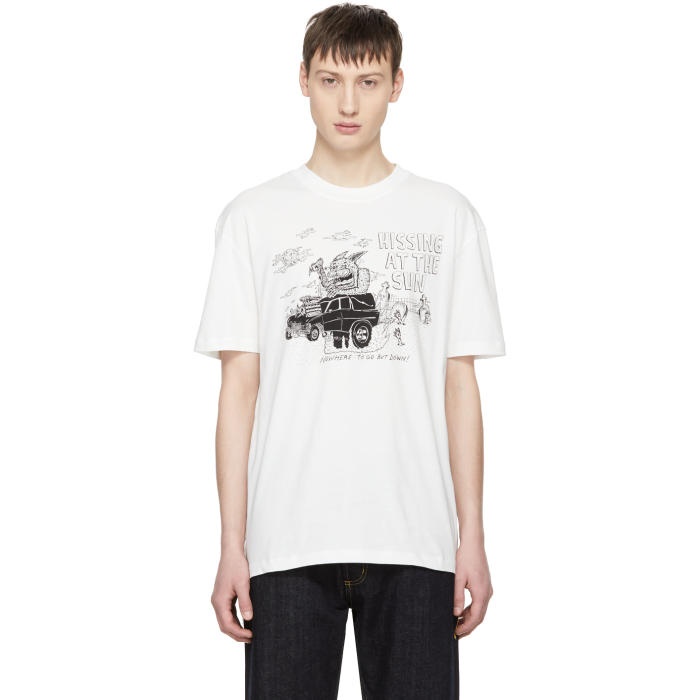 Photo: McQ Alexander McQueen Off-White Hissing At The Sun T-Shirt 