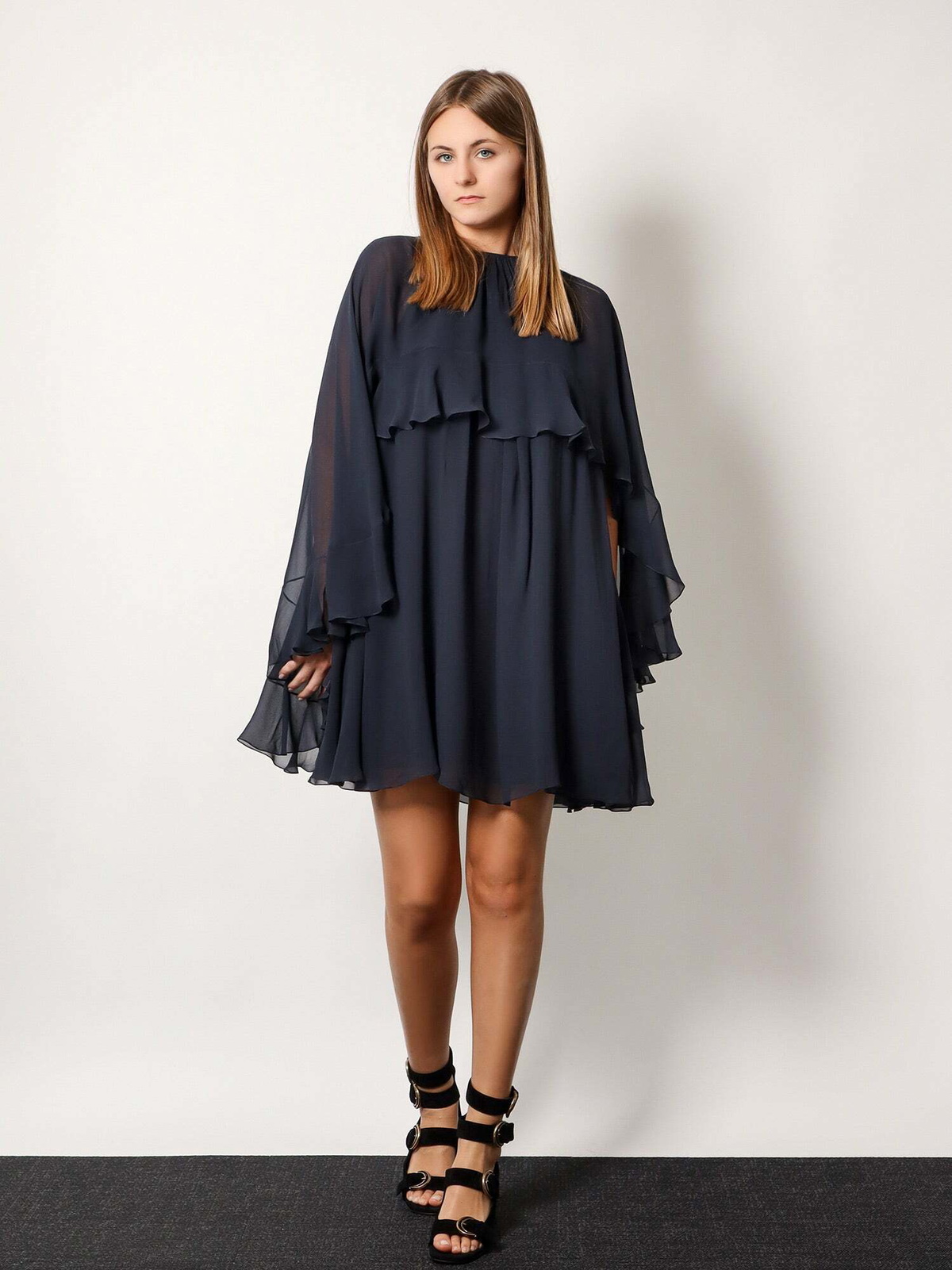Chloe' Blue Dress Womens Chloe