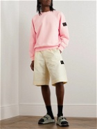 Stone Island Shadow Project - Logo-Appliquéd Garment-Dyed Cotton-Jersey Sweatshirt - Pink