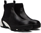1017 ALYX 9SM Black Leather Mid Chelsea Boots