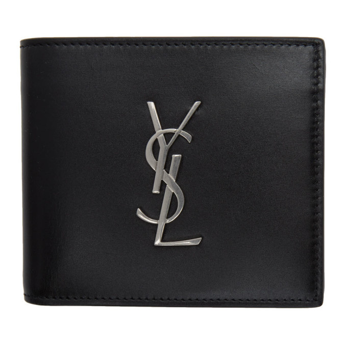 Photo: Saint Laurent Black Logo Billfold Wallet