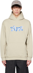 Dime Taupe Embroidered Hoodie