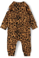 Mini Rodini Baby Tan Basic Leopard Jumpsuit