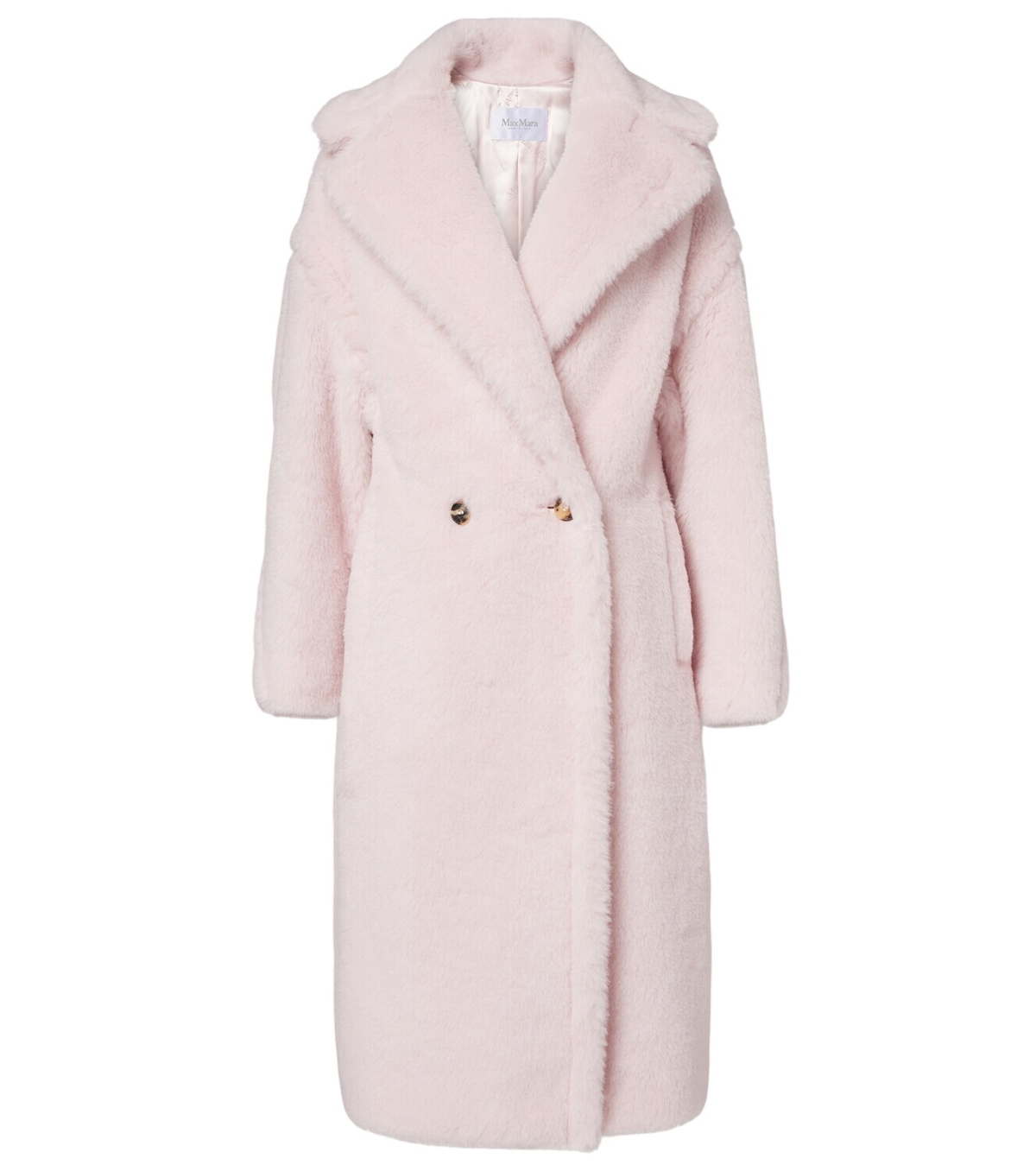 Max Mara Women's Fuxia Oversized Fluffy Coat in Black Max Mara