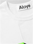 ALOYE - Colour-Block Cotton-Jersey T-Shirt - White
