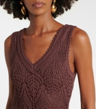 Staud Roan open-knit midi dress