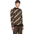 Fendi Brown Wool Forever Fendi Sweater