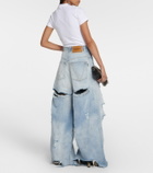 Vetements Distressed high-rise jeans