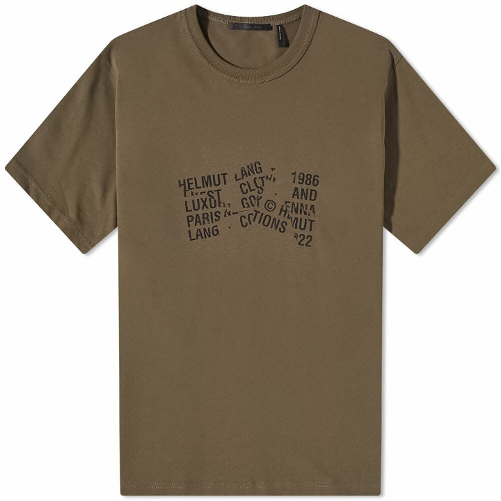 Photo: Helmut Lang Men's Crumple Logo T-Shirt in Juniper