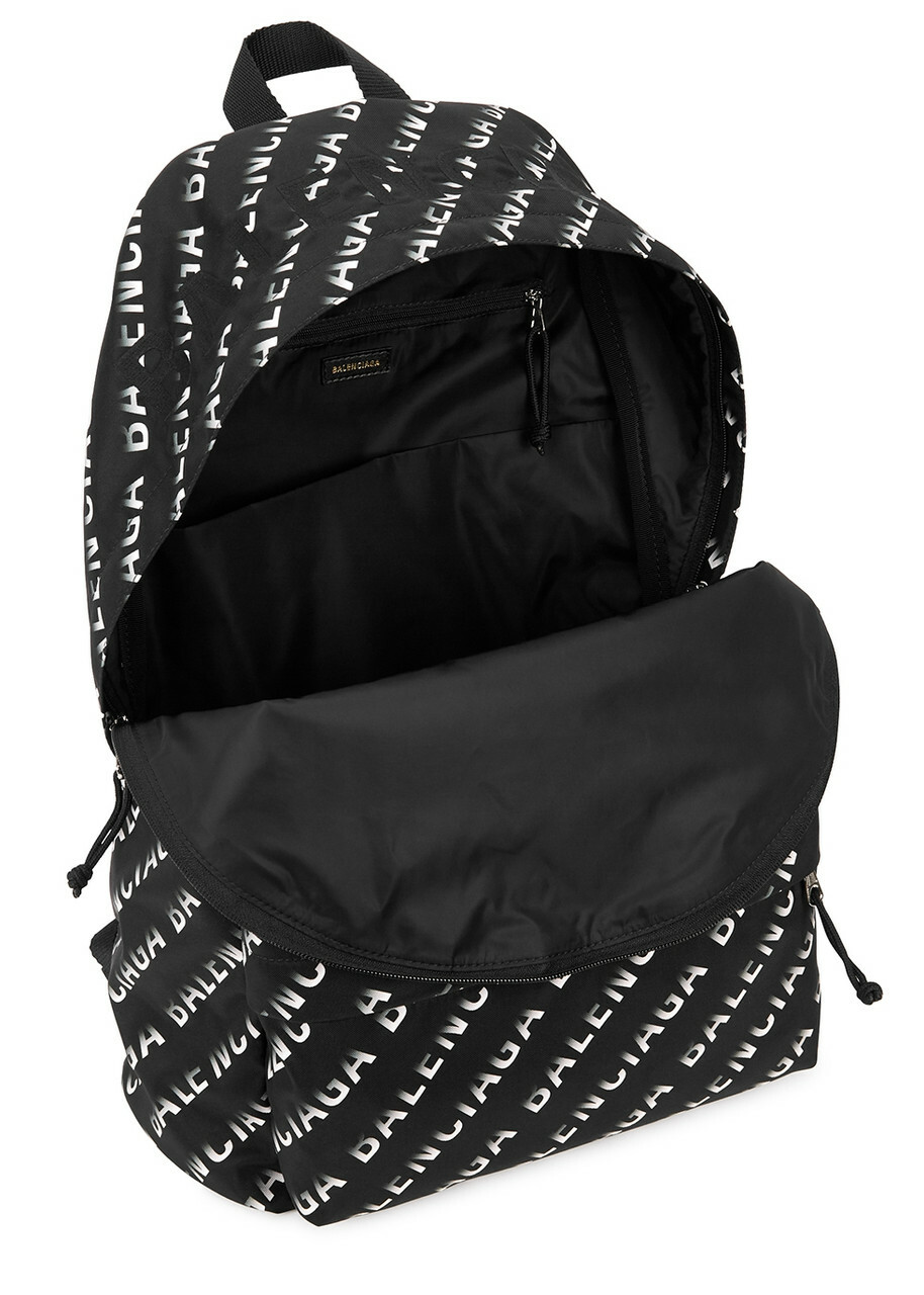 新品★BALENCIAGA■ナイロンバックパック Wheel Backpack Balenciaga Wheel Logo-print Nylon Backpack - Black And White