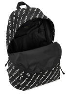 Balenciaga Wheel Logo-print Nylon Backpack - Black And White - One Size
