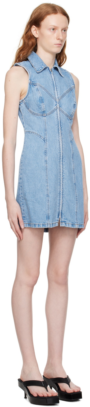 Grlfrnd Blue Selena Denim Minidress