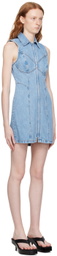 Grlfrnd Blue Selena Denim Minidress