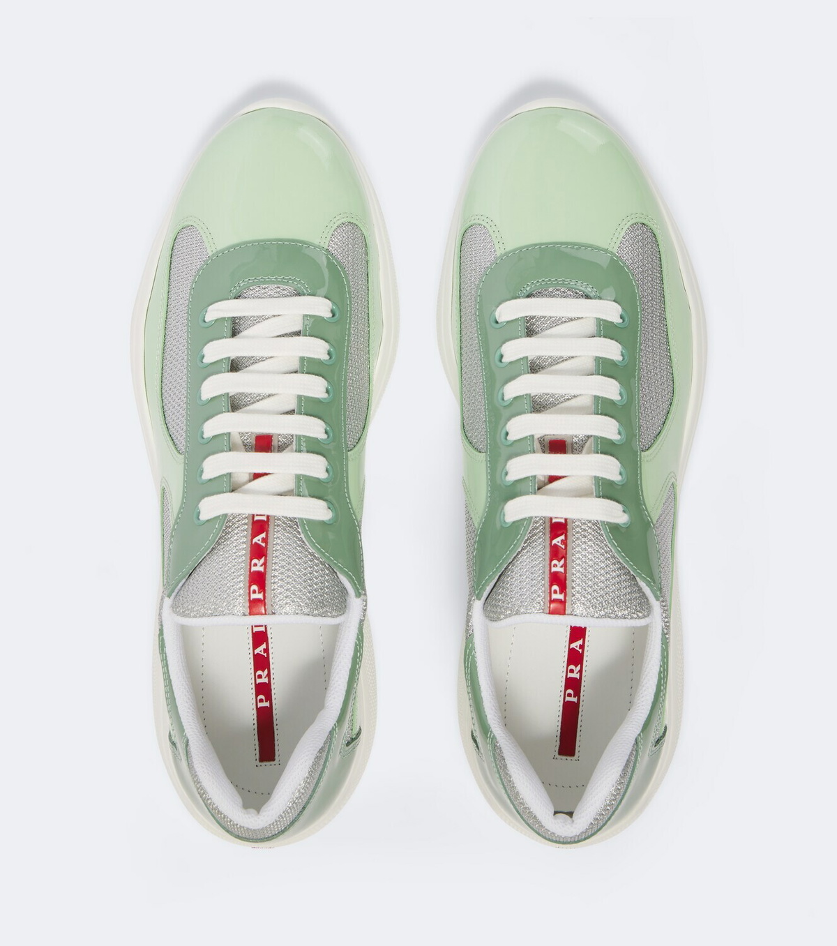 Prada Prada America's Cup leather-trimmed sneakers