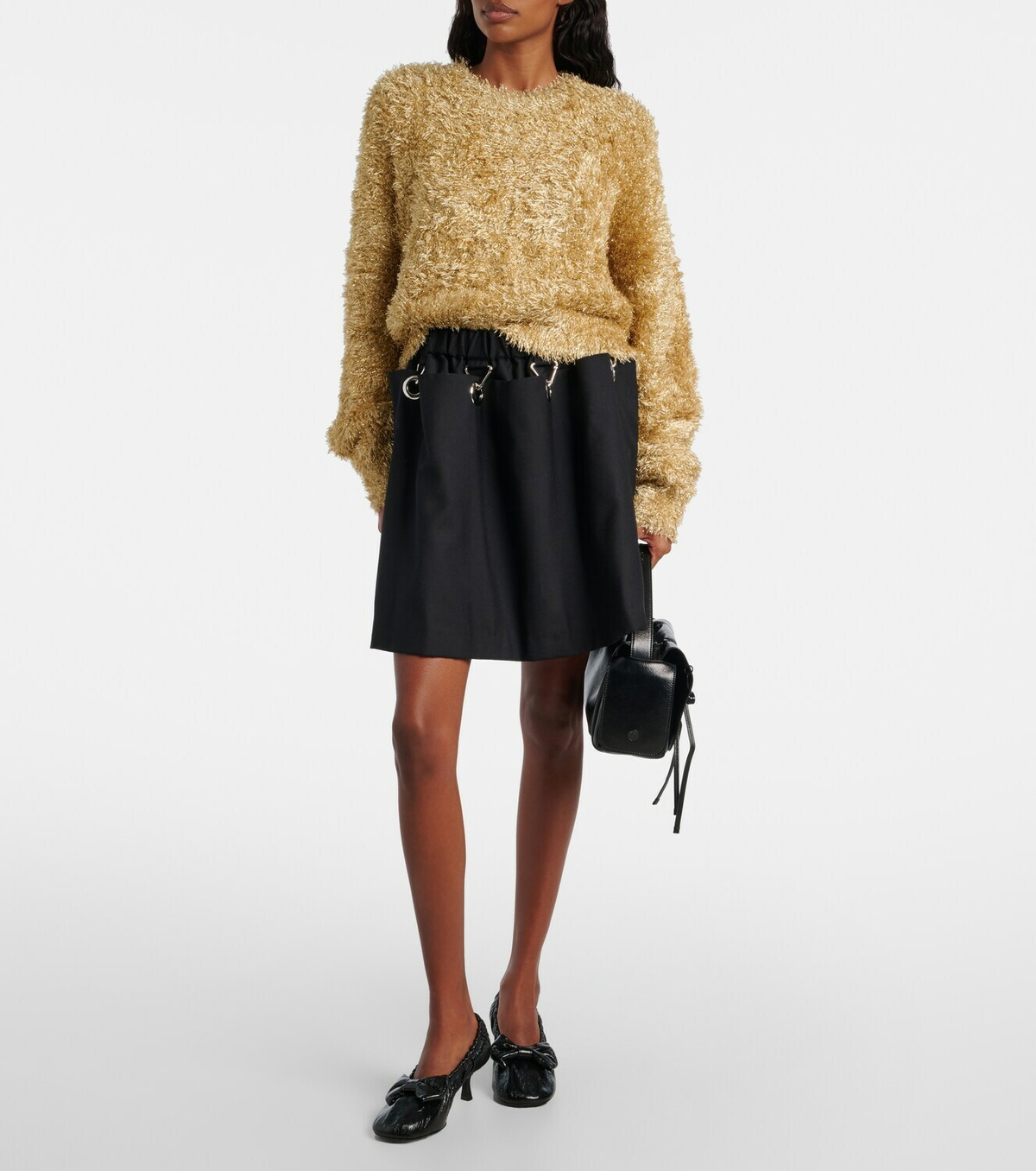 Noir Kei Ninomiya Wool miniskirt