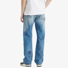 Palm Angels Men's Straight 5 Pocket Jeans in Light Blue