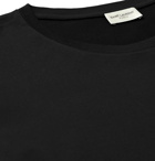 SAINT LAURENT - Logo-Print Cotton-Jersey T-Shirt - Black