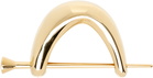Bottega Veneta Gold Ellipse Hair Pin