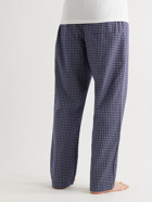 DEREK ROSE - Braemar Checked Cotton-Flannel Pyjama Trousers - Blue
