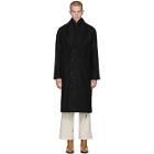 LHomme Rouge Black Recycled Wool Coat