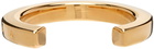 MM6 Maison Margiela Gold Logo Cuff Ring