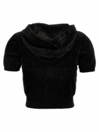 T by Alexander Wang Logo Chenille Cropped Hoodie