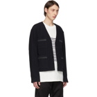 mastermind WORLD Navy Four-Pocket Cardigan