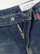 Neighborhood - Savage Straight-Leg Bead-Embellished Distressed Jeans - Blue