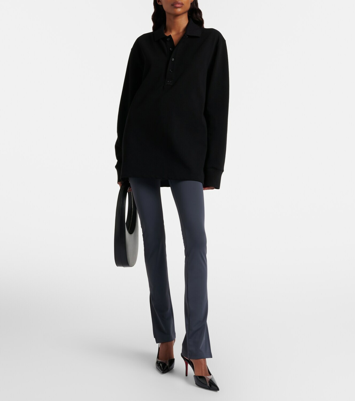 Courrèges Cotton jersey polo sweater