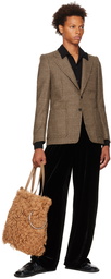 Dries Van Noten Brown Houndstooth Blazer