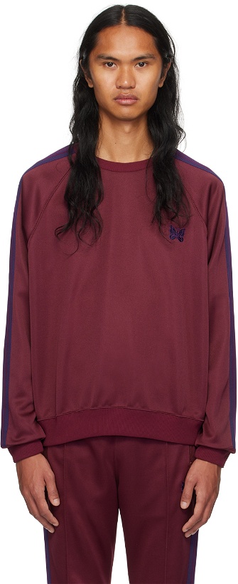 Photo: NEEDLES Burgundy Embroidered Sweatshirt