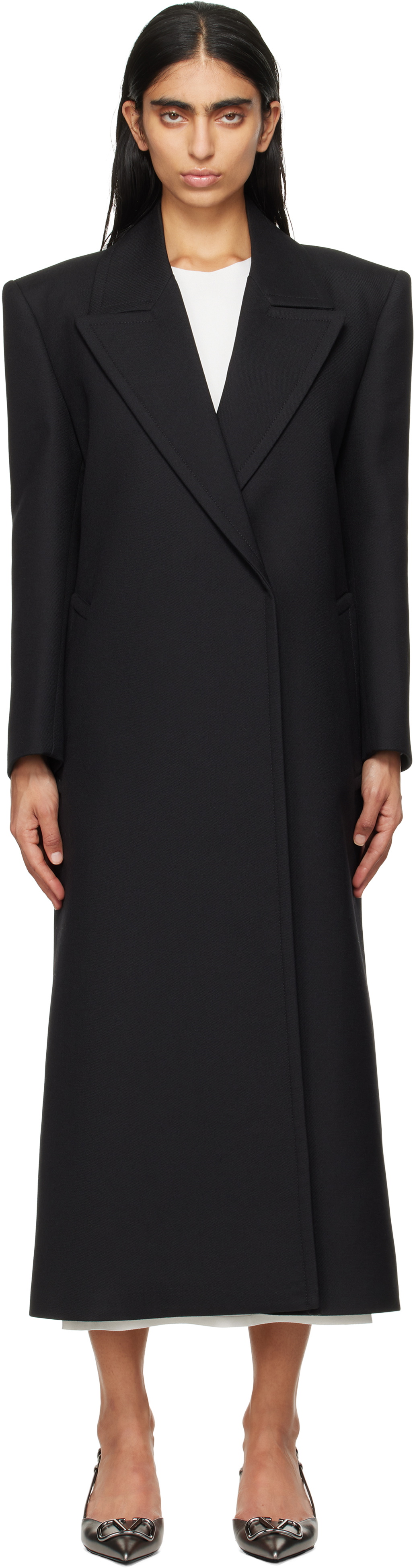 Valentino Black Compact Coat