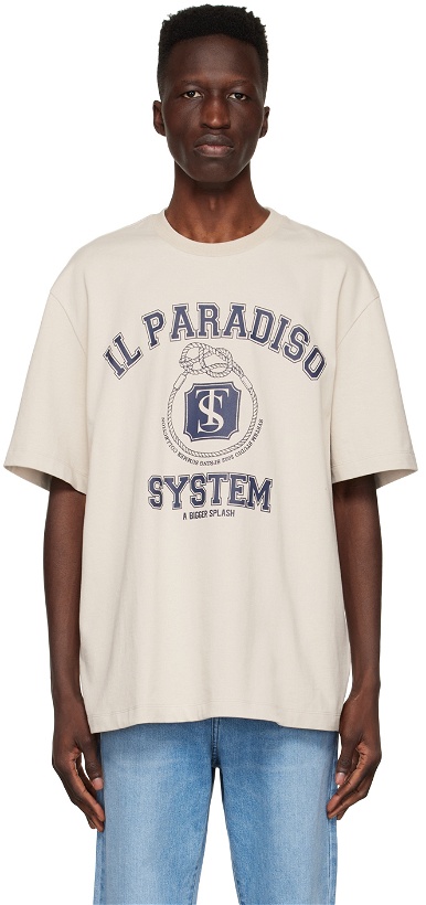 Photo: System Beige Cotton T-Shirt