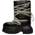 Rick Owens Black Tower Megalace Tractor Boots