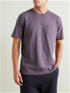 Hartford - Pocket Garment-Dyed Cotton-Jersey T-Shirt - Purple