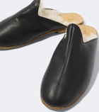 Sabah Shearling-lined leather mules