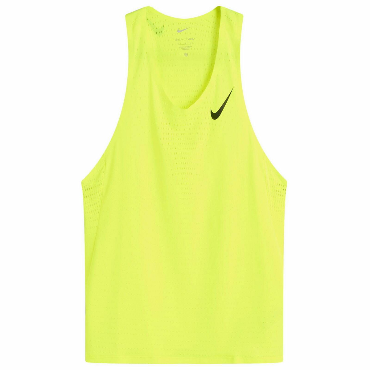 Nike Aeroswift Singlet in Volt/Black
