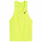 Nike Aeroswift Singlet in Volt/Black