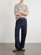 Corridor - Open-Knit Pima Cotton Polo Shirt - Gray