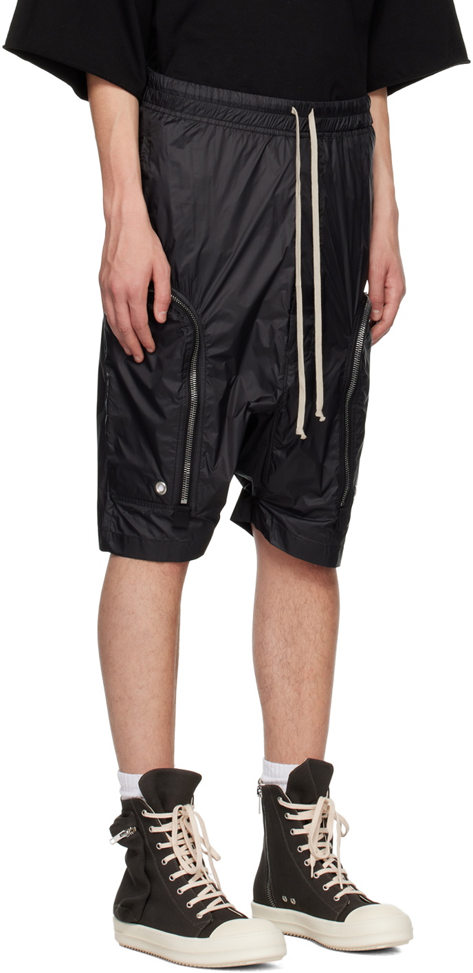 RICK OWENS DRKSHDW | SHORT BODYBAG PLAYSUIT プレイスーツ 黒 RICK OWENS DRKSHDW - One-shoulder Short Cotton Jumpsuit Rick