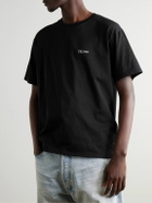 CELINE - Logo-Print Cotton-Jersey T-Shirt - Black