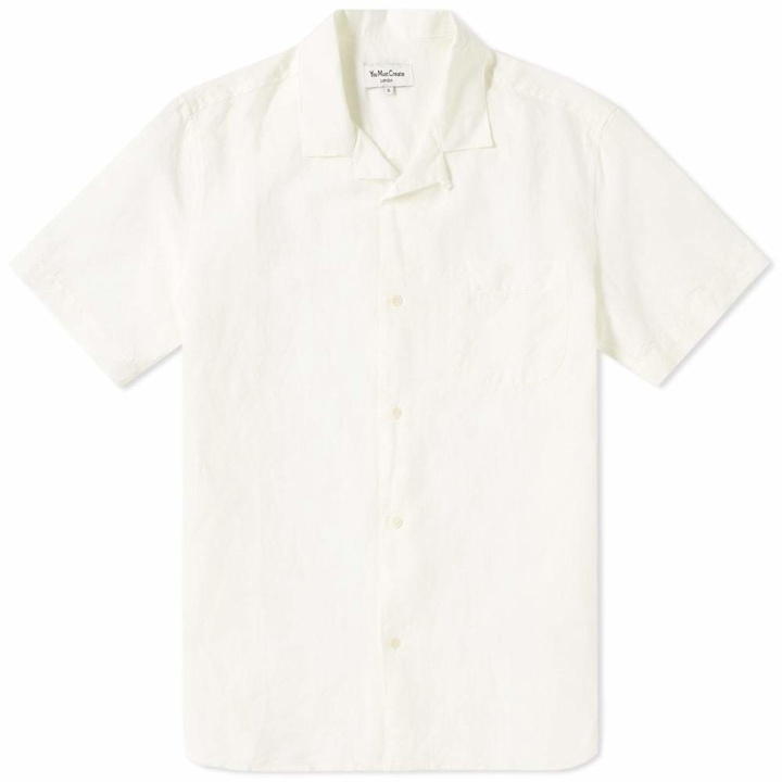 Photo: YMC Short Sleeve Malick Garment Dyed Cotton Shirt Neutrals