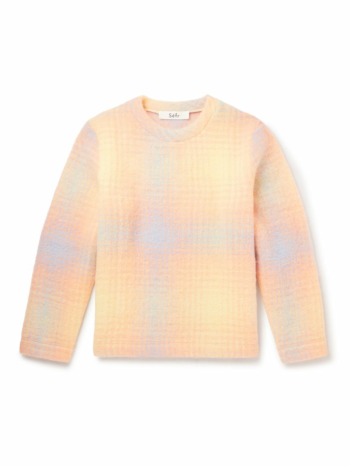 Photo: Séfr - Florence Printed Wool-Blend Sweater - Yellow