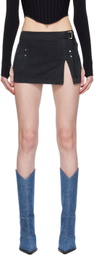 Dion Lee Black Apron Wrap Denim Miniskirt