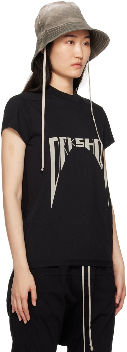 Rick Owens DRKSHDW Gray Foil Stretch Denim Gilligan Hat Rick Owens