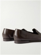 Manolo Blahnik - Mario Leather Loafers - Brown