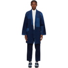 Blue Blue Japan Navy and Blue Patchwork Sashiko Haori Jacket