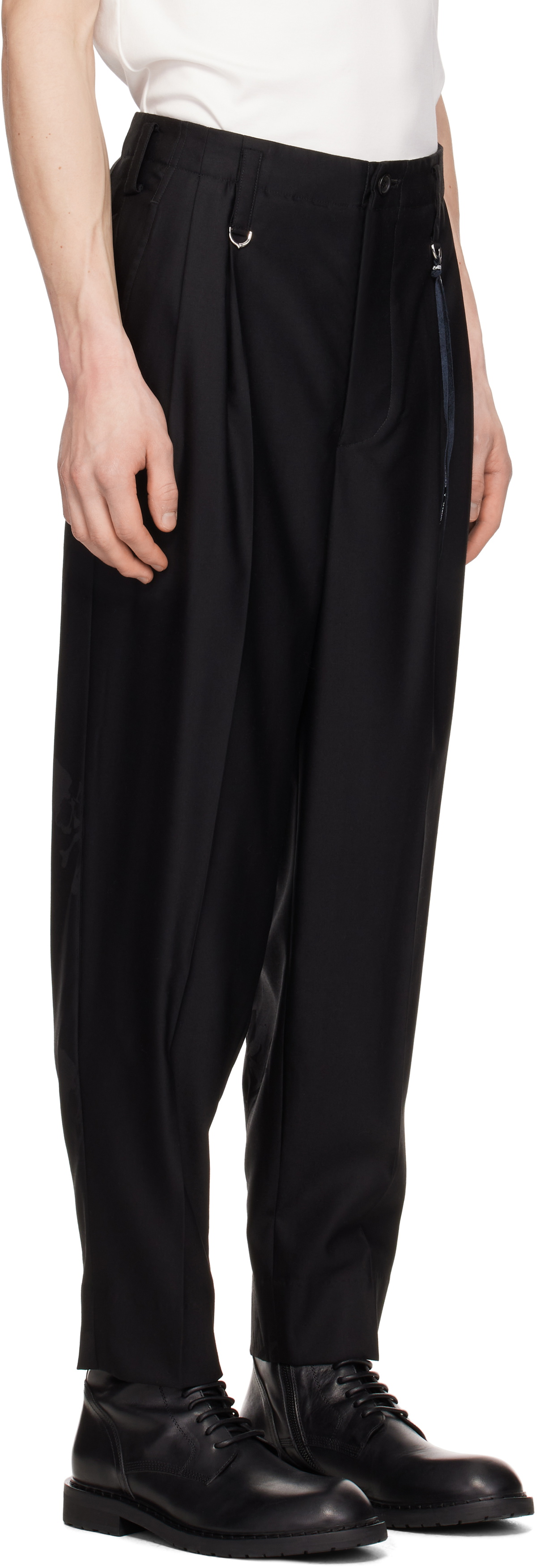 MASTERMIND WORLD Black Summer Wool Trousers