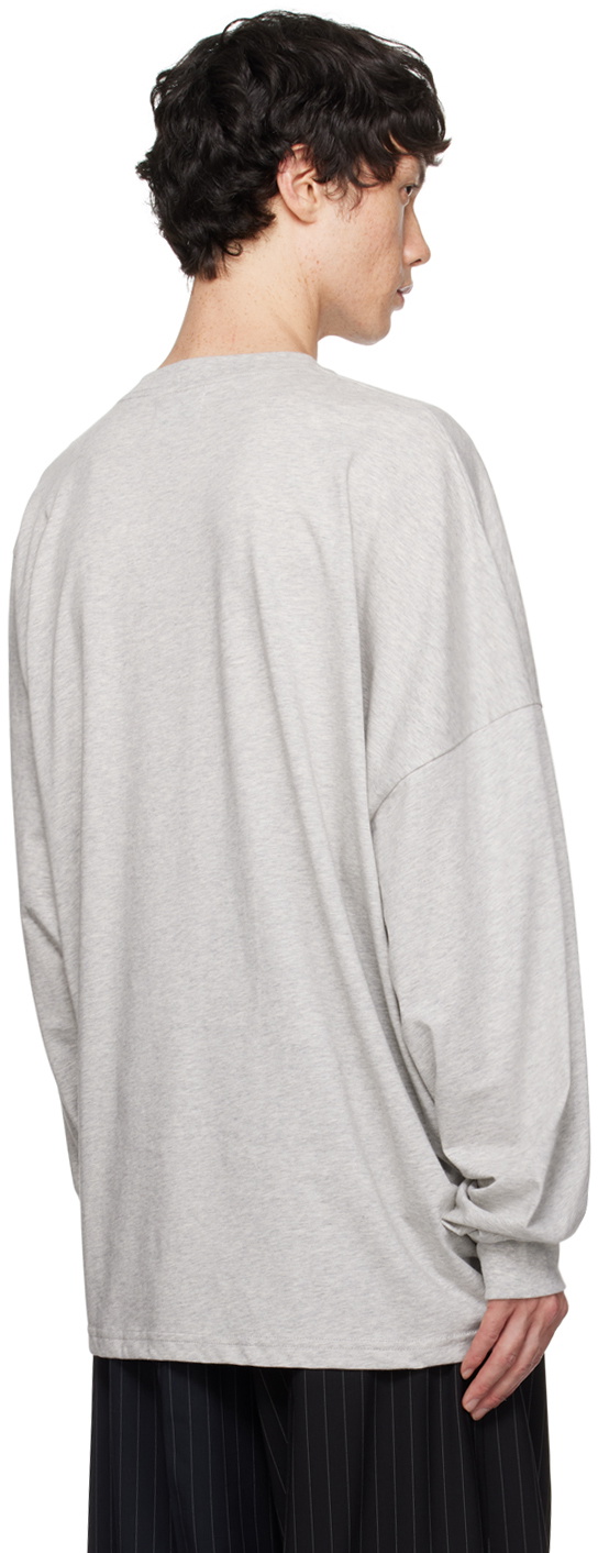 Magliano Gray 'I Suffer' Long Sleeve T-Shirt