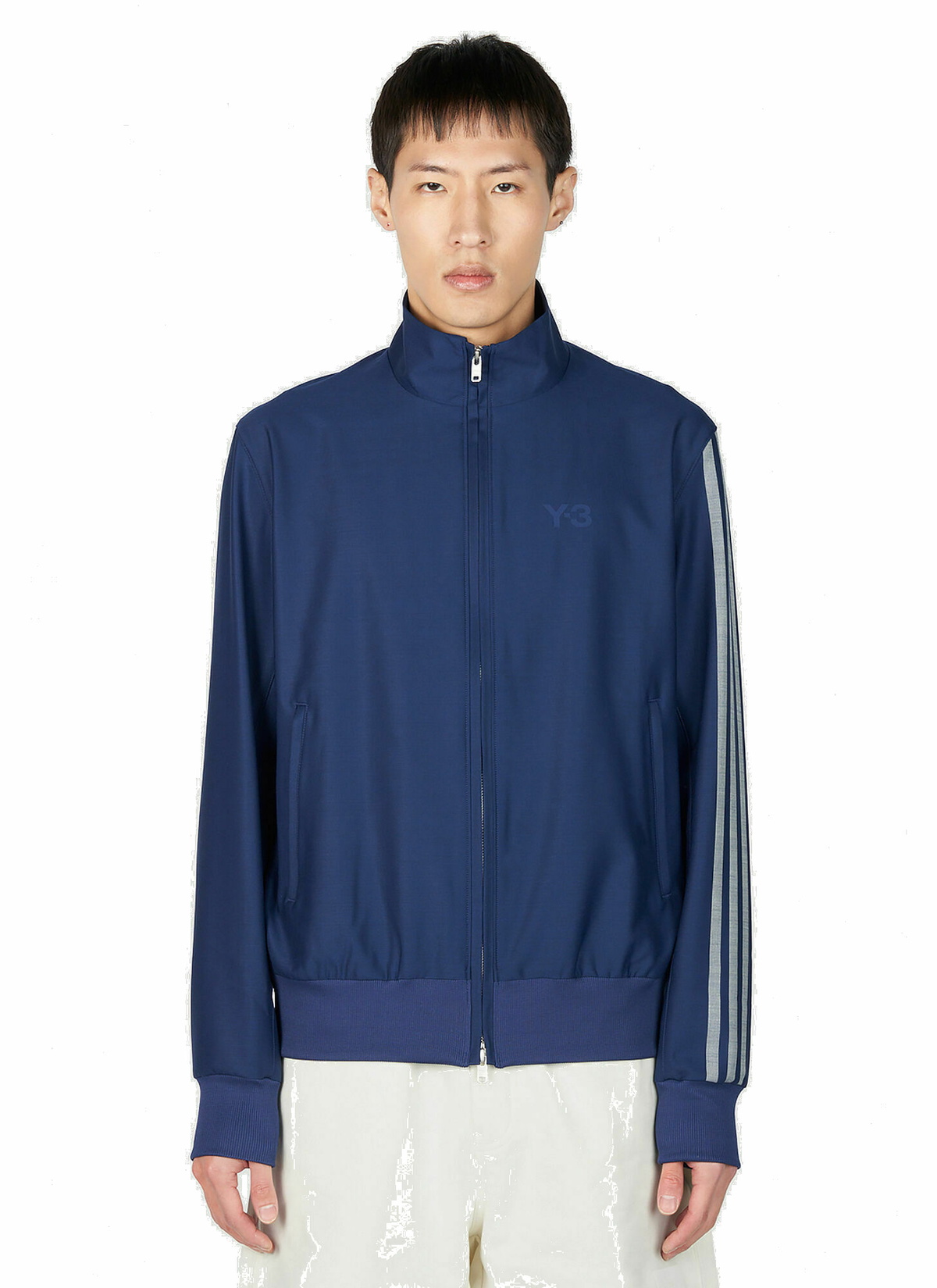 Y-3 - Logo Print Track Jacket in Navy